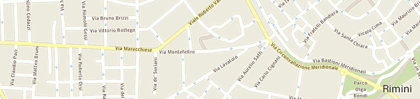 Mappa della impresa dilernia costruzioni srl a RIMINI