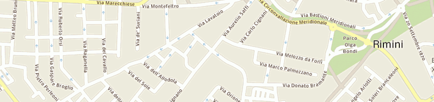Mappa della impresa proxima srl a RIMINI