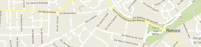 Mappa della impresa expertel srl a RIMINI
