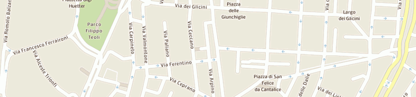 Mappa della impresa pizza a domicilio miss pizza a ROMA
