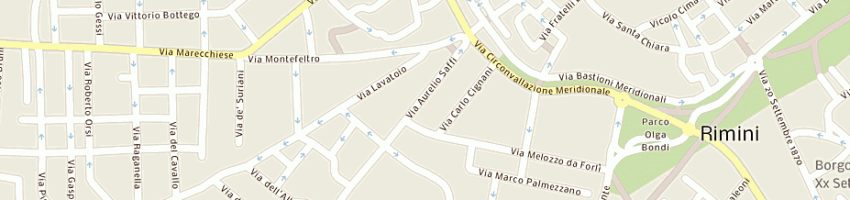 Mappa della impresa cevoli rodolfo a RIMINI