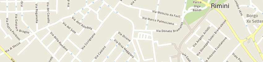 Mappa della impresa bar caffe' franklyn a RIMINI