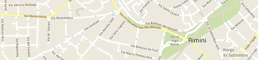Mappa della impresa dimensioni immobiliari di emanuela parolari a RIMINI