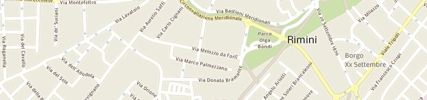 Mappa della impresa inail a RIMINI
