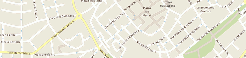 Mappa della impresa i fornai srl a RIMINI