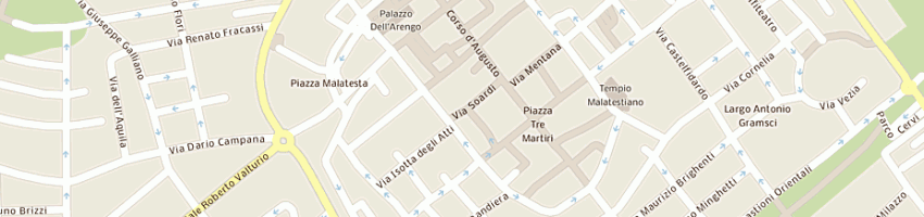 Mappa della impresa aracne stores di mantovani lorenzo e c snc a RIMINI