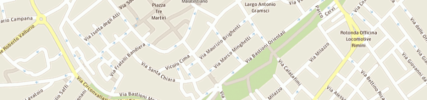 Mappa della impresa rem interiors srl a RIMINI