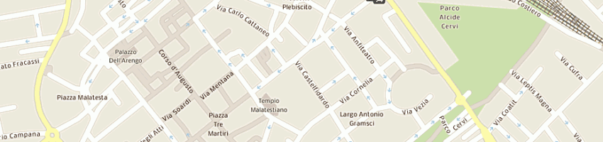 Mappa della impresa capolavoro di alessandro a RIMINI