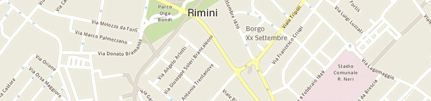 Mappa della impresa punto gomme di fronzoni leoni e schiaratura snc a RIMINI