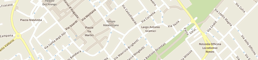 Mappa della impresa bar bottega del caffe' a RIMINI