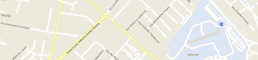 Mappa della impresa autoscuola fabbrini a RIMINI