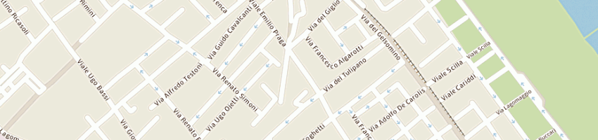 Mappa della impresa albergo casadei di casadei giorgio a RIMINI