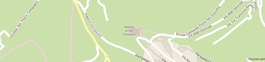 Mappa della impresa basilica s francesco e sacro convento a ASSISI