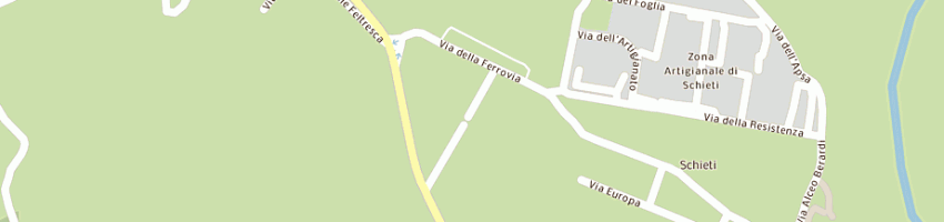 Mappa della impresa b e b di bedetti mario e zina a URBINO