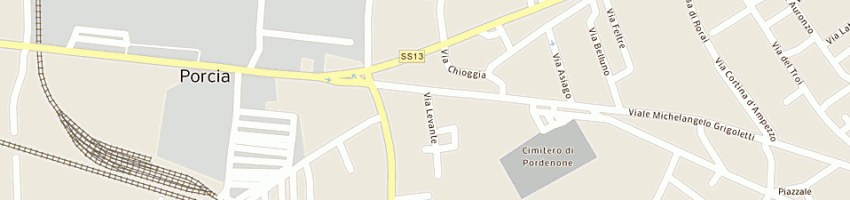Mappa della impresa edilforniture srl a PORCIA