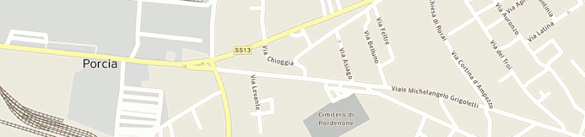 Mappa della impresa porracin giuseppe a PORDENONE