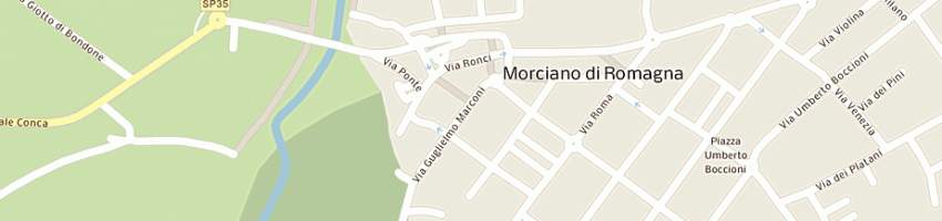 Mappa della impresa panificio tasini claudio a MORCIANO DI ROMAGNA