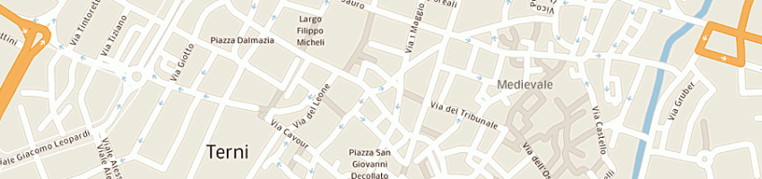 Mappa della impresa tuttocalze e poi di stefanelli loretta a TERNI