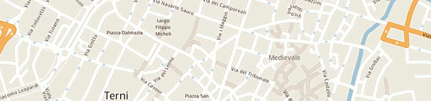 Mappa della impresa libreria goldoni di capuano l e fuciletti g snc a TERNI