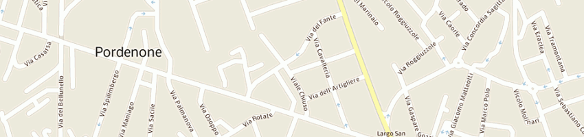 Mappa della impresa centro acconciatori maschili pordenonesi a PORDENONE
