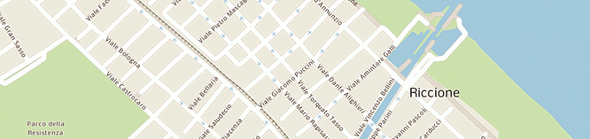 Mappa della impresa pensione verde mare a RICCIONE