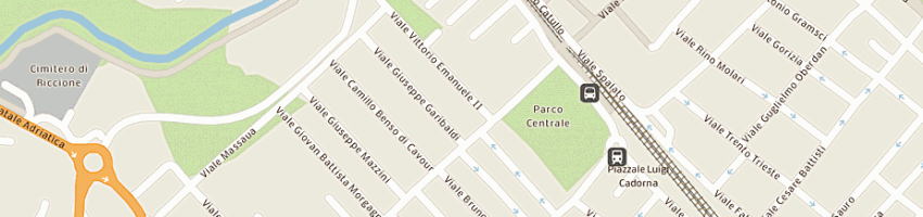 Mappa della impresa studio commerciale valentini a RICCIONE