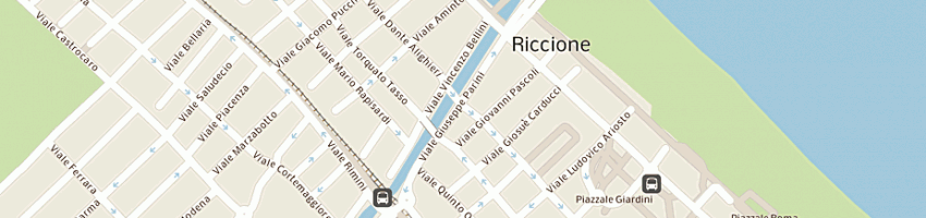 Mappa della impresa albergo cavallino bianco a RICCIONE