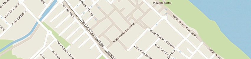 Mappa della impresa ristorante diana riccione srl a RICCIONE