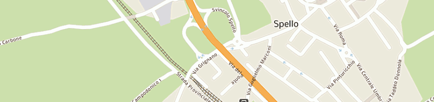 Mappa della impresa minimarket di taccucci silvana a SPELLO