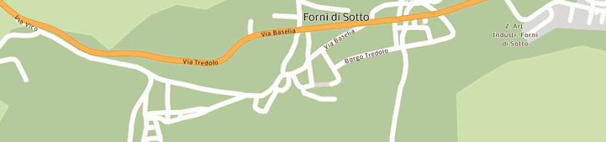 Mappa della impresa osteria con cucina la pozze da las stries a FORNI DI SOTTO