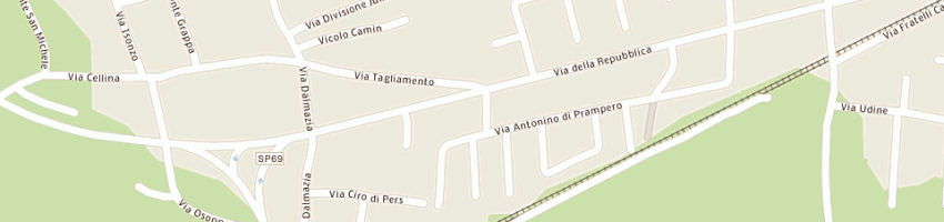 Mappa della impresa g e g di giordani gino e c sas a MANIAGO