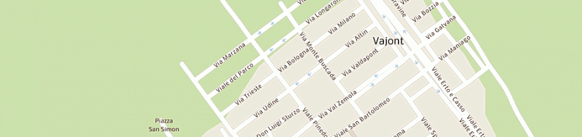 Mappa della impresa tomasella francesco a VAJONT