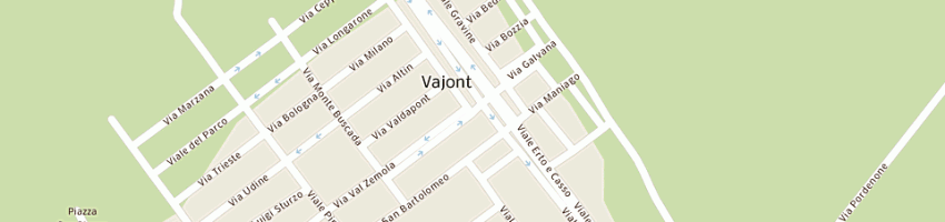 Mappa della impresa mattioz sergio a VAJONT
