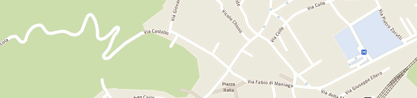 Mappa della impresa di bernardo celeste a MANIAGO