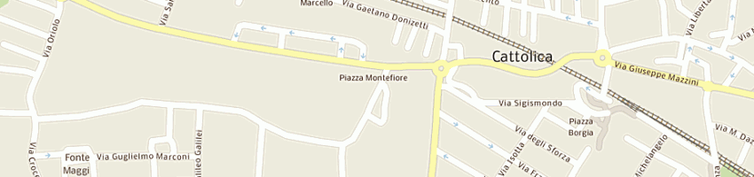 Mappa della impresa parcheggio pubblico a CATTOLICA