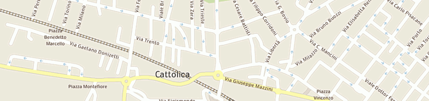 Mappa della impresa ristorante pizzeria al dollaro a CATTOLICA