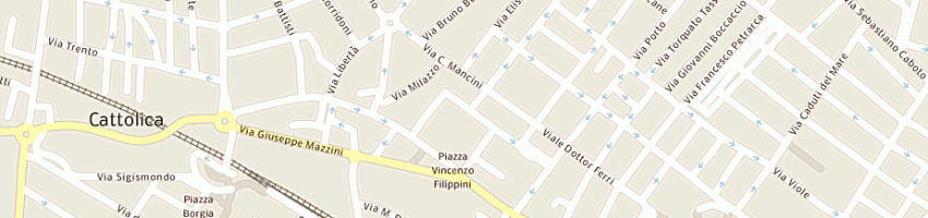 Mappa della impresa ascom servizi rimini srl a CATTOLICA