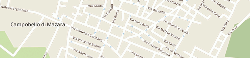 Mappa della impresa tamburello biagio a CAMPOBELLO DI MAZARA