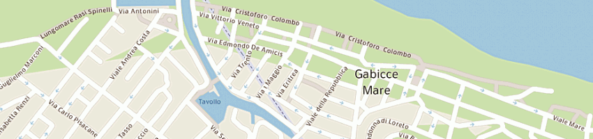 Mappa della impresa hotel rex a GABICCE MARE