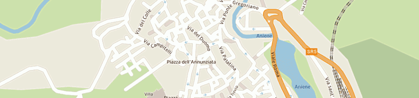 Mappa della impresa ristorante pizzeria del grano srl a TIVOLI
