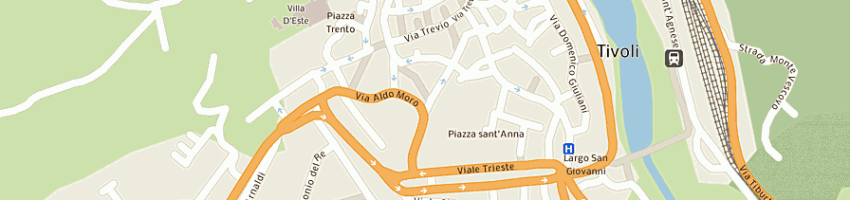 Mappa della impresa trattoria pizzeria buca di sant'antonio a TIVOLI