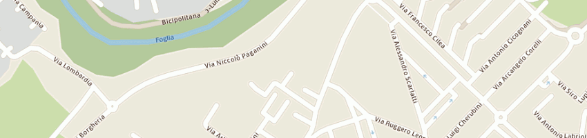 Mappa della impresa centro sportivo lungofoglia a PESARO