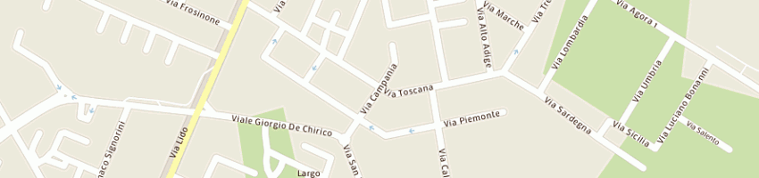 Mappa della impresa punto blu service srl a LATINA