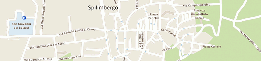 Mappa della impresa cartolibreria edicola athena di colonnello alessandra e paolo snc a SPILIMBERGO