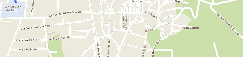 Mappa della impresa panificio pasticceria giovanni bassani di bassani patrizia e c snc a SPILIMBERGO