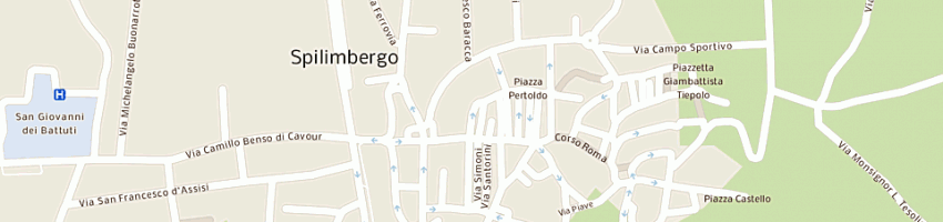 Mappa della impresa trattoria tre corone srl a SPILIMBERGO