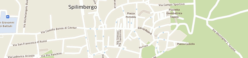 Mappa della impresa calzedonia di bianco cristina a SPILIMBERGO