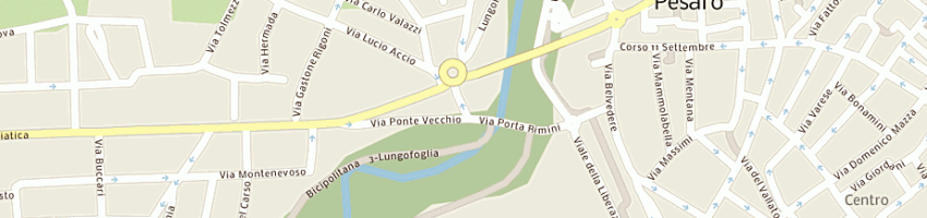 Mappa della impresa centrauto snc a PESARO