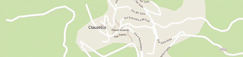 Mappa della impresa brovedani giuseppina a CLAUZETTO