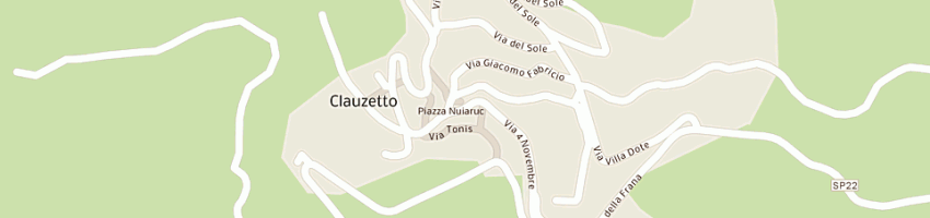 Mappa della impresa albergo bar ristorante corona a CLAUZETTO